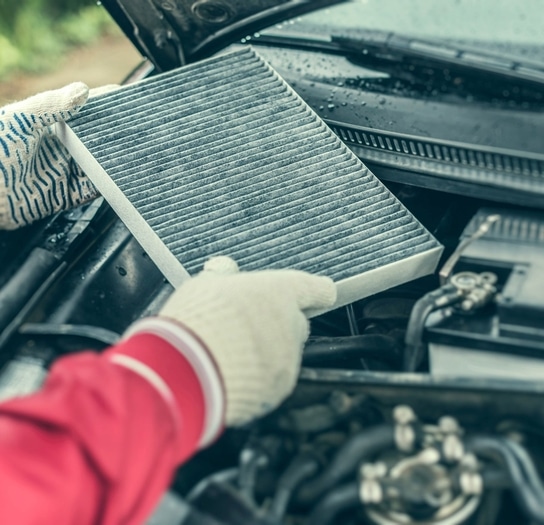 Replacing cabin filter A dirty cabin air filter gets replaced