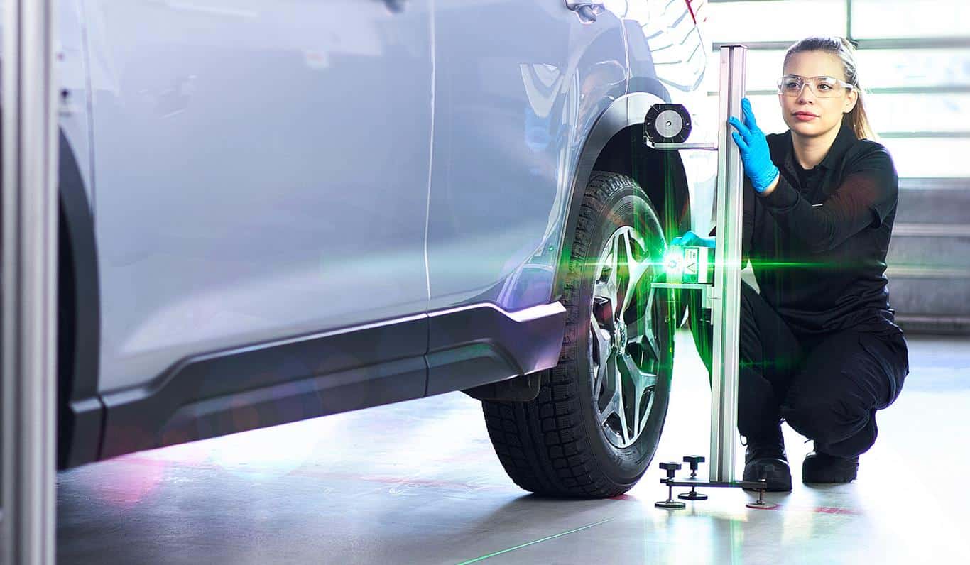 Recalibration is made with precison laser equipment